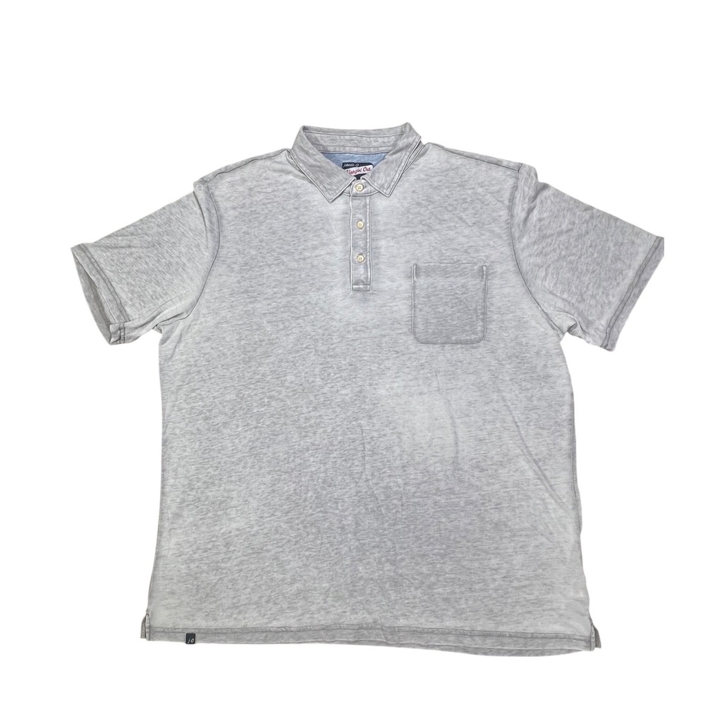 johnnie-O Hangin Out Mens X Large Gray Heathered Pocket Polo Shirt